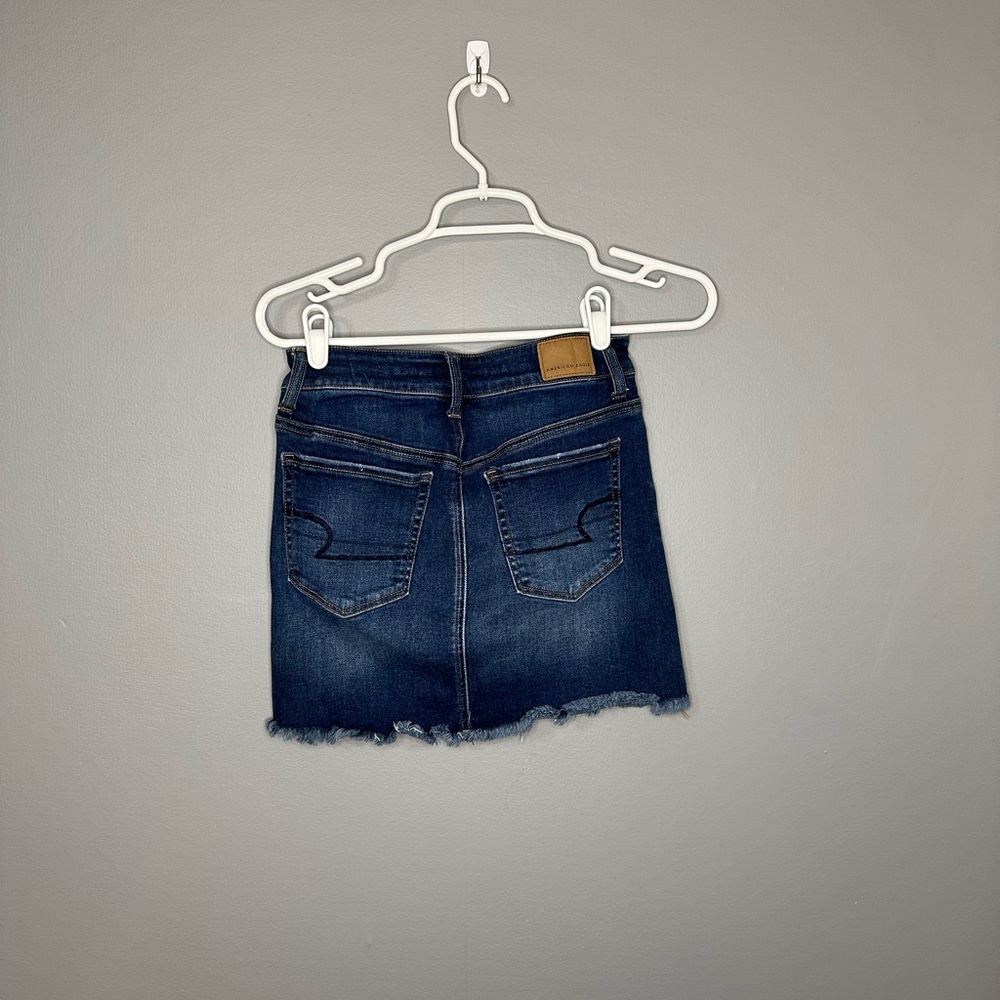 American Eagle dark blue jean skirt - Picture 3 of 3